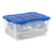 IRIS® 60qt. Clear Ultimate Box with Blue Buckle Lid